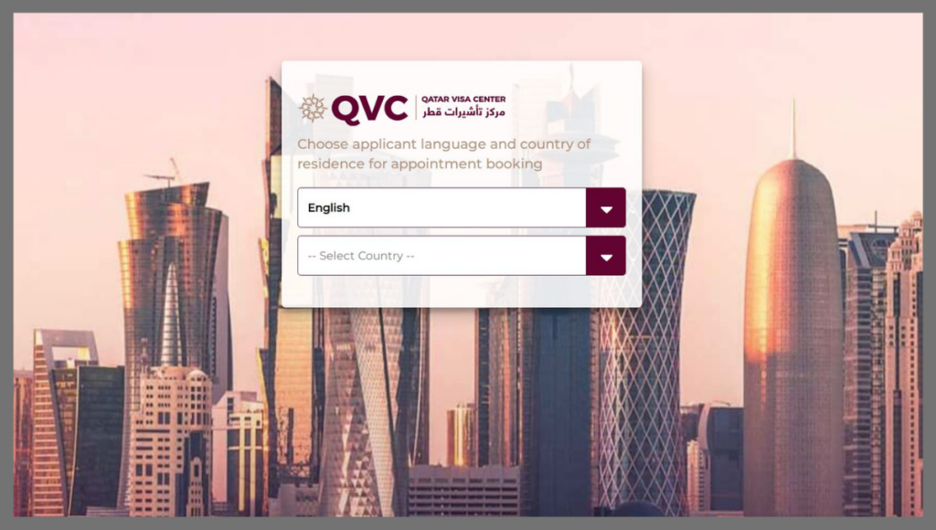 Qatar Visa Center Website